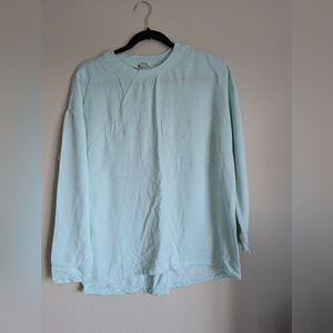Three Dots Light Green Long Sleeve Sweatshirt Size S